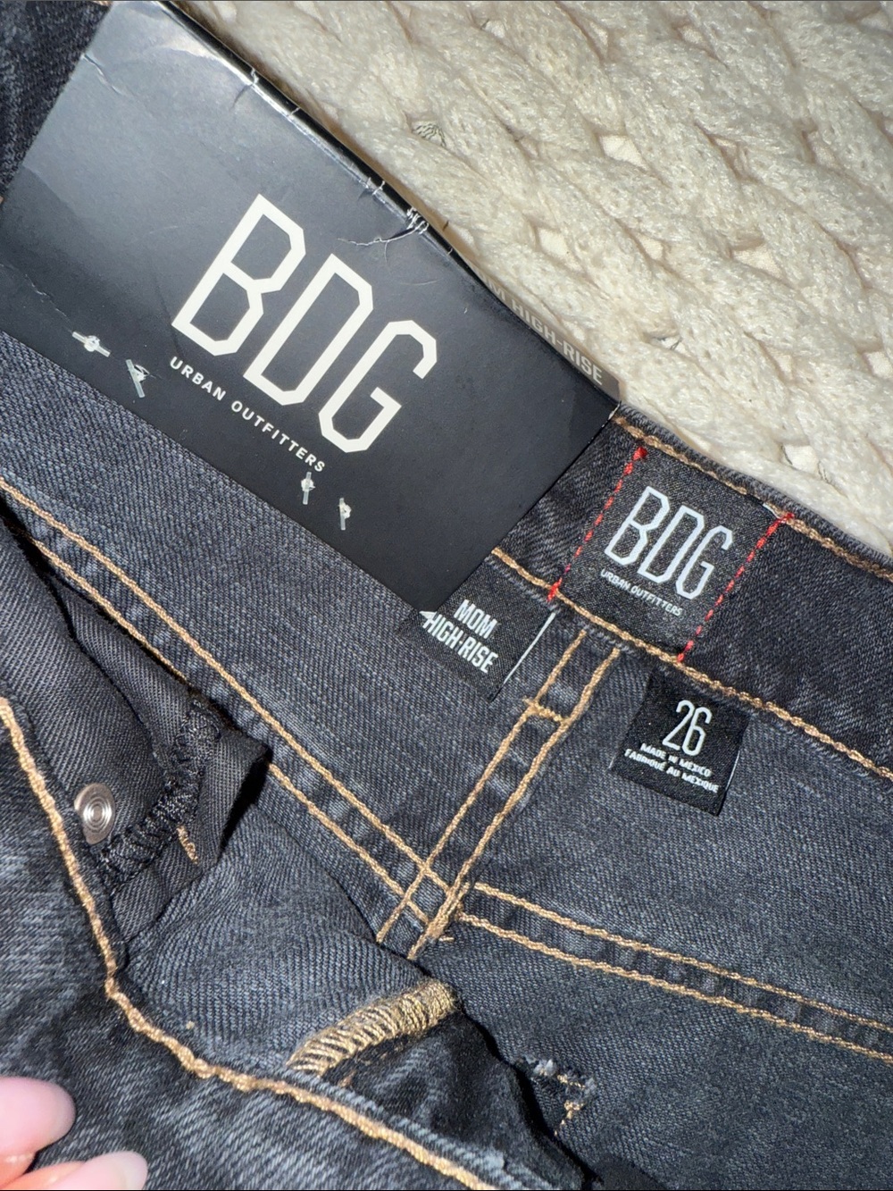 BDG Black Rolled-Hem High-Rise Denim Shorts - Picture 4 of 4